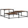 thumbnail image 4 of vidaXL Coffee Table Smoked Oak 107x107x40 cm Engineered Wood, 4 of 5