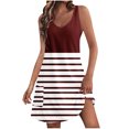 thumbnail image 1 of Yuyuzo Robes Décontractées pour Femmes Été Robes T-Shirt Sortie de Plage Robe Débardeur à Rayures avec Poches, 1 of 4