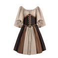 thumbnail image 2 of Robe Courte à Épaules Dénudées, Tenue de Fête Renaissance Médiévale Vintage à Manches Courtes, Robe Élégante et Confortable pour Femme, 2 of 3