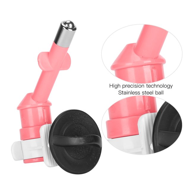 Buveur d'Eau pour Animaux de Compagnie, Buse à Bille à Rouleau Durable Conception de Bouche Filetée Distributeur d'Eau pour Animaux de Compagnie Sans Goutte à Goutte pour Cage pour l'Alimentation en Eau Jaune, Bleu,