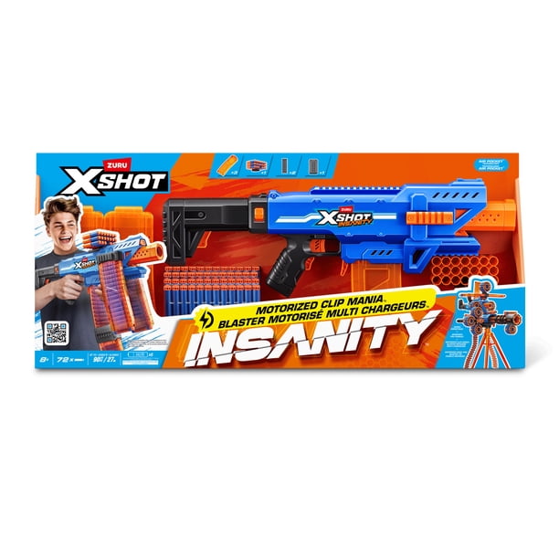 XSHOT Insanity Motorized Clip Mania (72 Darts) by Zuru - Walmart.ca