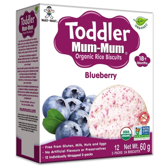 Toddler Mum-Mum Biscottes de riz biologiques Bleuet