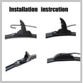 thumbnail image 3 of ORUYROP 3 Wipers Automotive Replacement Windshield Wiper Blades For MINI Cooper 2006-2011/ 19inch+18inch+10inch Front Rear Windshield Wipers set OEM Quality(Pack Of 3) Fit For J HOOK All seaso, 3 of 7