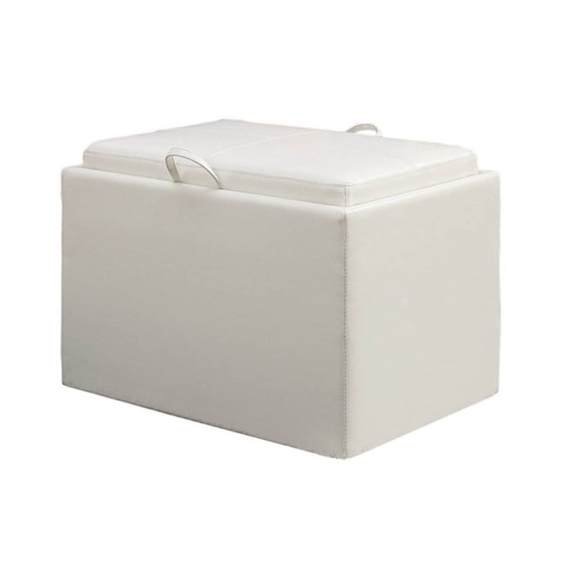 Convenience Concepts Designs4Comfort Accent Storage Ottoman - Ivory | 143523W