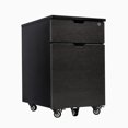 thumbnail image 1 of Desky Wooden Minimal Filing Cabinet - Black / Dark Bamboo, 1 of 10