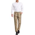 thumbnail image 2 of INSPIRE CHIC Men's Pants Snake Print Regular Fit Flat Front Elastic Waist Pants 38 Snake Print, 2 of 6