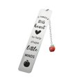 thumbnail image 1 of EGNMCR 2pcs Gadget Stainless Steel Ruler Bookmark Inspirational Text Metal Stationery Stainless Steel Bookmark, 1 of 2