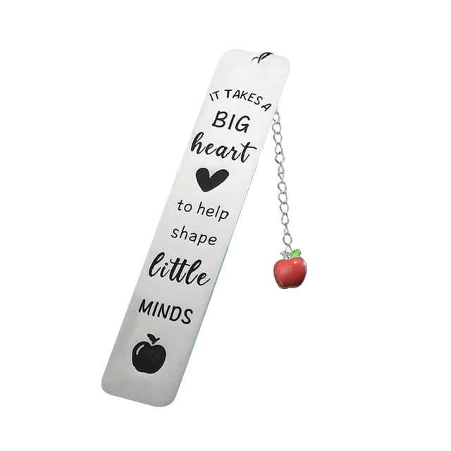 EGNMCR 2pcs Gadget Stainless Steel Ruler Bookmark Inspirational Text Metal Stationery Stainless Steel Bookmark