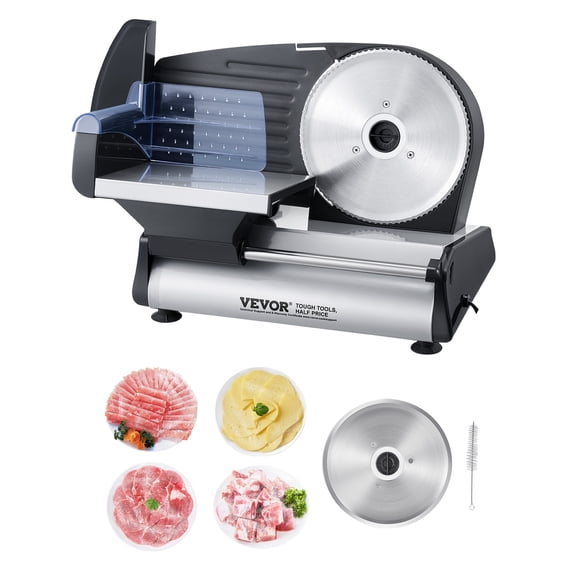 VEVOR Meat Slicer 180W 7.5" Electric Deli Food Slicer for Frozen Meat Bread Cheese