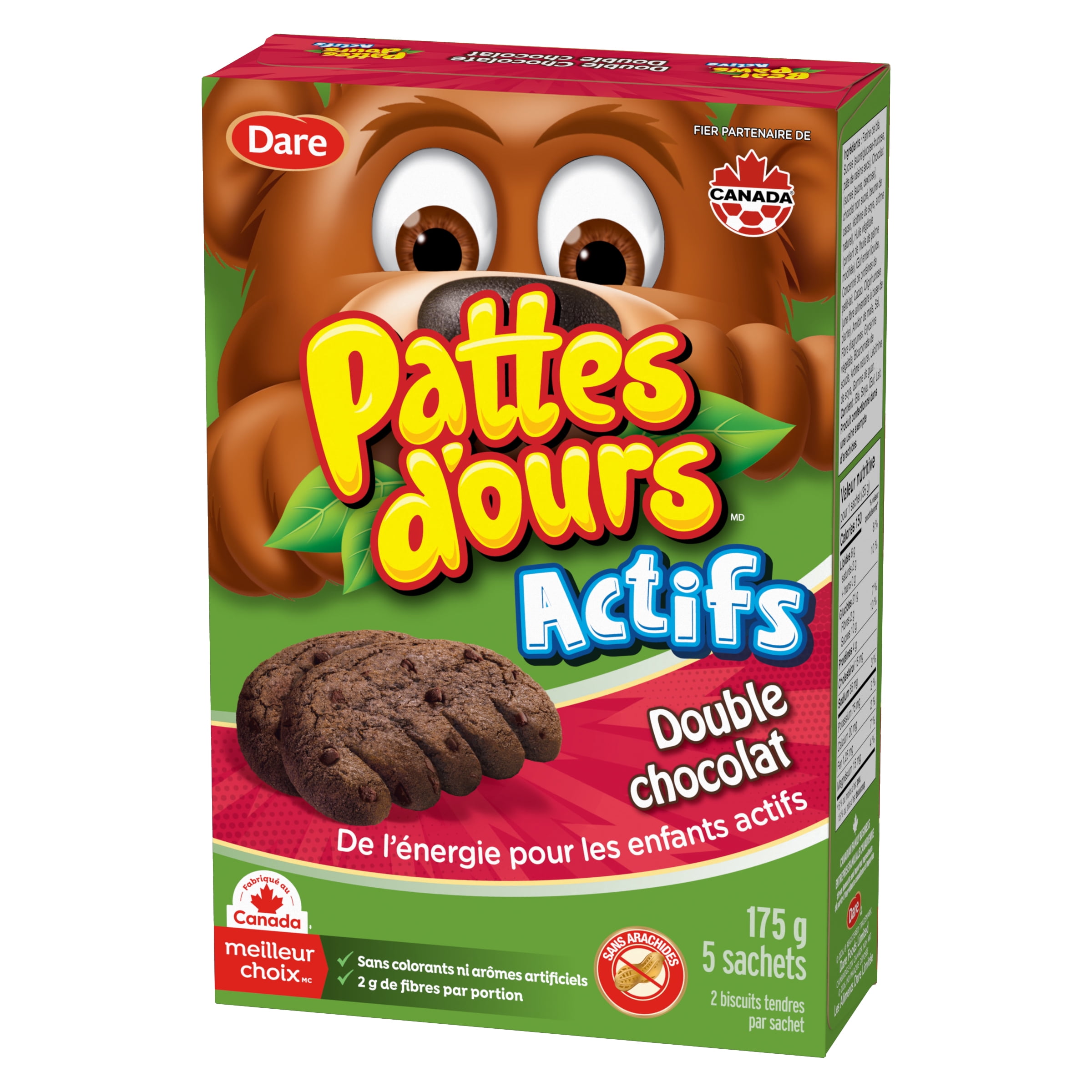 PATTES D'OURS ACTIFS DBL CHOC 175g