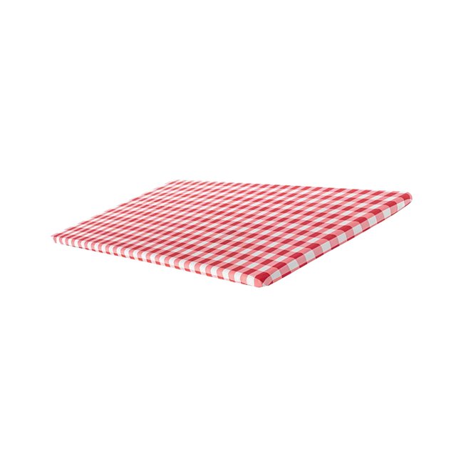 simhoa Fitted Rectangular Tablecloth Table Cloth Elastic Rim Waterproof Wipeable Table Red 30x72 inch