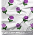 thumbnail image 1 of Soimoi Poly Georgette Fabric Leaves & Floral Block Print Fabric by The Yard 52 Inch Wide, 1 of 3