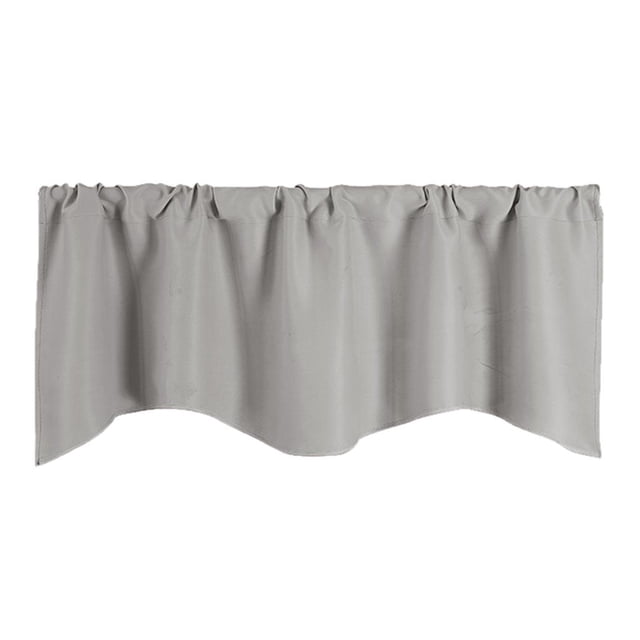 veasfak Cantonnière Courte de Rideau, Couleur Unie, pour Cuisine, Gris Pâle