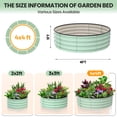 thumbnail image 1 of Cherish 2 - Pack Round Galvanized Raised Garden Bed - 2FT/3FT/4FT Sizes - Outdoor Flower & Vegetable Bed - Heavy - Duty & Open - Bottom Design, 1 of 7