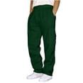 thumbnail image 1 of KIHOUT Pants for Men Cargo Sweatpants Rope Loosening Waist Color Pocket Trousers Loose Sports Trousers, 1 of 5