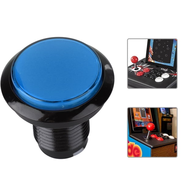 Bouton de Jeu Illuminé Lampe LED Ronde Illuminée Grand Bouton pour Jeux de Machine d'Arcade Pièce Bricolage