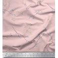 thumbnail image 1 of Soimoi Modal Satin Fabric Leaves & Buds Flower Fabric Prints by Yard 42 Inch Wide, 1 of 3