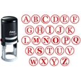 thumbnail image 1 of Tampon Alphabet Personnalisé A-Z à l'Encre Rouge Monogramme Rond Tampon en Caoutchouc Initiale Auto-Encreur SHINY Mini Tampon 20 mm, 1 of 1
