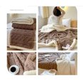 thumbnail image 4 of Flannel Throw Blanket with Geometric Pattern | Insulating Wind Cover for Warmth | Cozy Nap Shawl for Couch, Office, or Car | Machine Washable Conditioning Blanket, 4 of 6