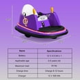 thumbnail image 3 of Costway Voiture 12 V pour Enfants, Auto Tamponneuse de Course à Rotation 360° avec Télécommande, Violet, 3 of 10
