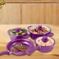 thumbnail image 4 of 13-Piece Non-Stick Cookware Set | Maifan Stoneware Pots & Pans | Includes Frying Pan, Milk Pot, Soup Pots & Spatulas | Even Heat Distribution | Easy to Clean | Black/Pink/Blue/Purple/Red, 4 of 6