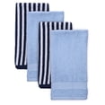 thumbnail image 1 of Mainstays 4-Pack Hand Towels, Navy Stripe, 1 of 7