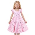 thumbnail image 1 of Teen Girls Spring Dresses A-Line Girl Dress Ruffle Sleeve Pink Dress Girls Fancy Dress, 1 of 5