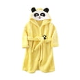 thumbnail image 2 of LSLJS Boys Girls Robe Kids Flannel Hooded Bathrobe Sleepwear Toddler Plush Robes With Belt, Kids Robe, 2 of 3