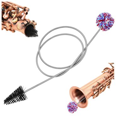 35.43" Trumpet Cleaning Snake Brush Kit - Professional Instrument Care Set with Flexible Brush, Valve Brush & Mouthpiece Cleaner - Complete Maintenance Kit for Trumpet, Saxophone & Brass Instruments