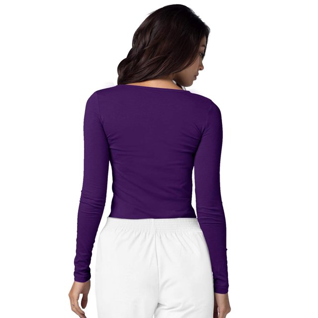 Adar sous-Vêtements Médicaux pour Femmes, Lot de 3, Coupe Classique, Manches Longues, T-Shirt Confort, Tailles m