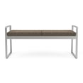 thumbnail image 4 of Gansett Reception Waiting Room Steel 2-Seat Bench / Silver Steel / Brown, 4 of 5