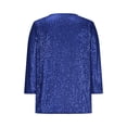 thumbnail image 4 of UPPADA Chandails à Col Rond pour Femmes à Manches 3/4, Blouses Décontractées à Imprimé de Paillettes, Hauts Tendance à Coupe Ample, Chandails à Enfiler, Blouse à Manches Trois Quarts pour Femmes, Hauts Décontractés à Col Rond, Hauts pour Femmes à Manches 3/4, Économie, 4 of 6