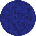 thumbnail image 1 of Ahgly Tapis Rond Lavable en Machine Intérieur Transitionnel Bleu Terre, 6 Pieds Rond, 1 of 7