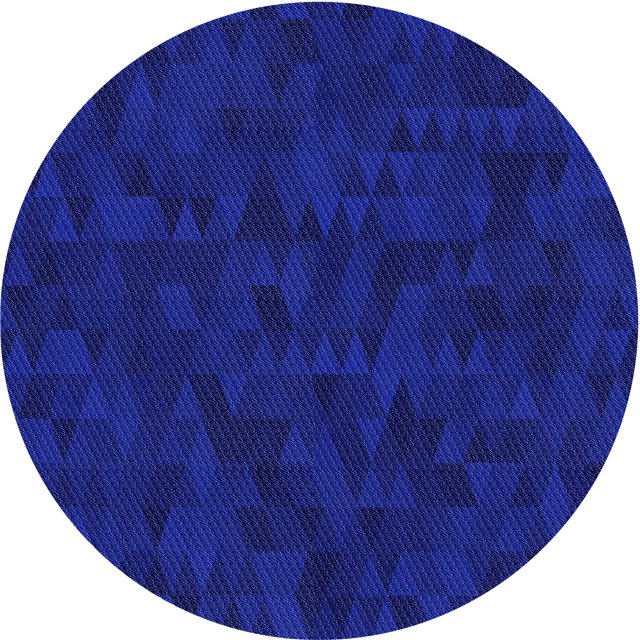Ahgly Tapis Rond Lavable en Machine Intérieur Transitionnel Bleu Terre, 3 Pieds Rond