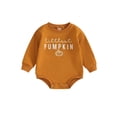 thumbnail image 1 of SUNSIOM Baby Halloween Rompers Newborn Letter Print Long Sleeve Bodysuit Infant Loose Fit Jumpsuits, 1 of 9