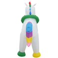 thumbnail image 4 of Jeco 4 Pieds Géant Résistant aux Intempéries Polyester Gonflable LED Noël Unicorn, 4 of 9