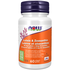 NOW Supplements Lutein et Zeaxanthin Softgels, 60 Nombre