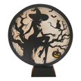 thumbnail image 2 of WHEANG Halloween Decorations Indoor Glass Globe 6.3" Battery Operated LED Lights With Bat Pattern Black Halloween Decor For Table Home, 2 of 4