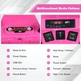 thumbnail image 3 of Costway 12V Kids 4-Wheeler ATV Quad Ride On Car w/ LED Lights Music  USB Pink, 3 of 10
