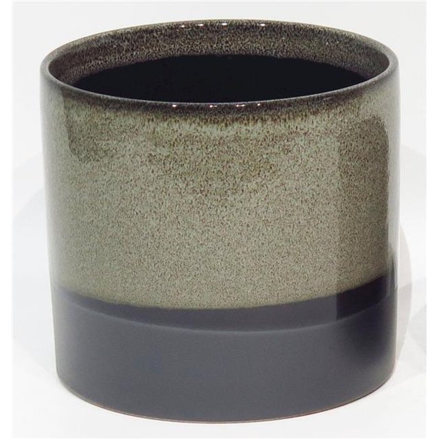 Gray & Black Ceramic Planter