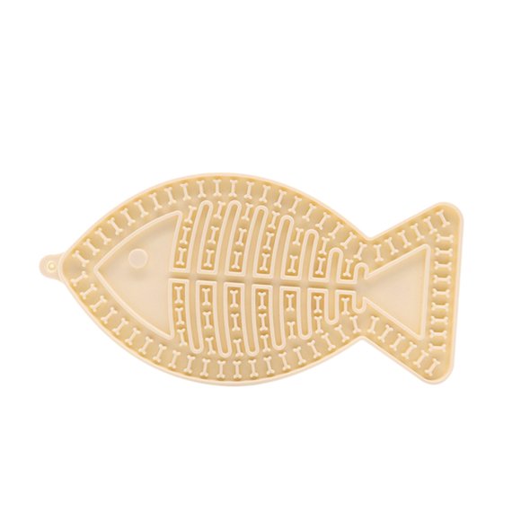 Mangeoires Lentes pour Chat en Forme de Poisson, Tapis à Lécher, Alternative au Bol à Alimentation Lente, Silicone de Qualité Alimentaire, Réduit l'Anxiété, Améliore la Digestion, Facile à Nettoyer