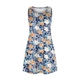 thumbnail image 4 of EGNMCR Robes de Vacances pour Femmes Robes d'Été pour Femmes Plage Floral T-Shirt Robe d'Été Décontractée Poches Robe Bohème à Bretelles, 4 of 4