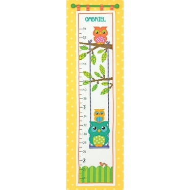 Chouette Graphique de Croissance Compté Cross Stitch Kit-9"X40" 14 Comte