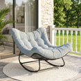 thumbnail image 2 of Outsunny Chaise Berçante d'Extérieur, Grande Chaise Oeuf de Patio, Gris, 2 of 10