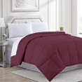 thumbnail image 1 of Goose Down Alternative Microfiber Quilted Solid Comforter - Queen/Burgundy, 1 of 6