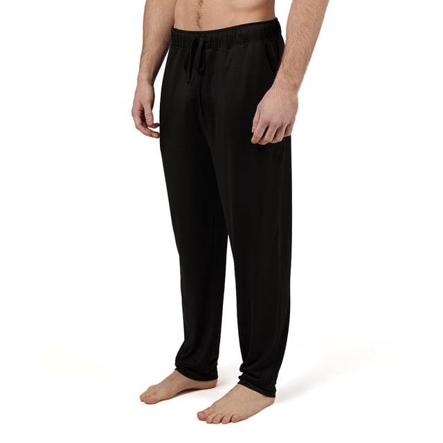 32° Degrees Pantalon de Sommeil Classique Rafraîchissant pour Homme / Anti-Odeur / Extensible 4 Directions / Évacuation de l'Humidité, Noir, Grand