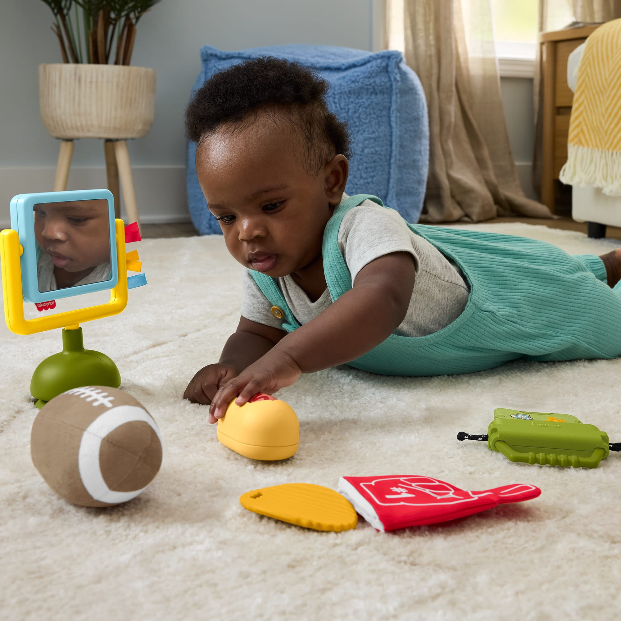 Fisher-Price Moments Mini Moi Ensemble du Petit Adepte d'Avant-match, Jouets d'Activités Sensorielles pour Bébé