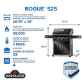 thumbnail image 2 of Napoleon Rogue525 Natural Gas BBQ Grill, Black, 2 of 7