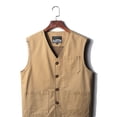 thumbnail image 4 of Youkk Classic And Versatile Dad Wear Waistcoat With Multiple Pockets Multi-pockets khaki 7XL 1Set, 4 of 6
