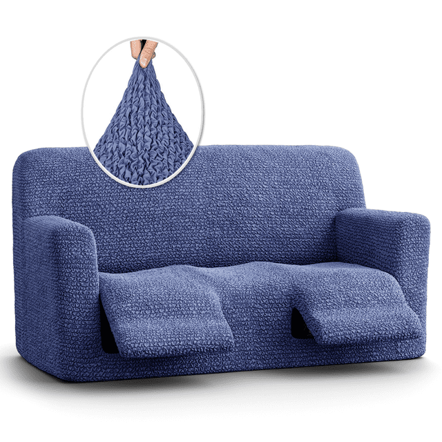 CHOK 2024 Housse pour Causeuse Inclinable - Gris Pâle Uni - Housse pour Fauteuil Inclinable 2 Places